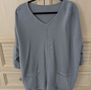 Women's Oversized Tunic Sweater - Stormy Blue
